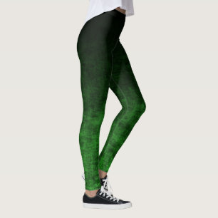 Legging Textura verde preta e esmeralda