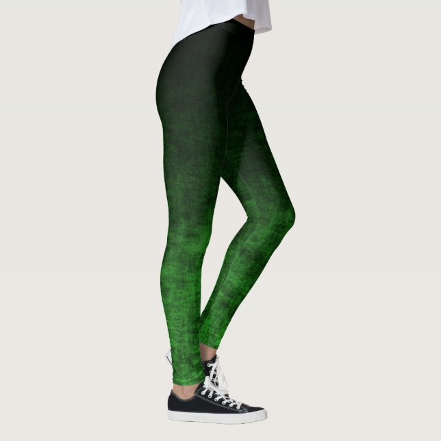 Legging Textura verde preta e esmeralda (Direita)