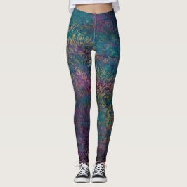 Legging texturas de ouro abstrato grunge