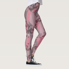 Legging textured pink and mauve Camo abstract