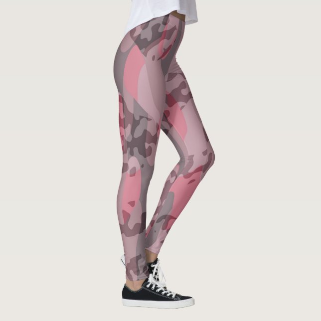 Legging textured pink and mauve Camo abstract (Direita)