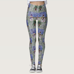 Legging Three Christmas Snowmen