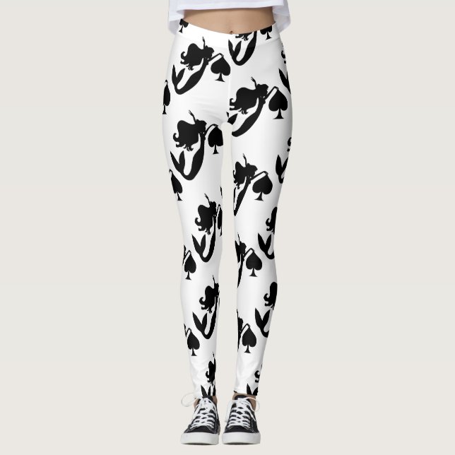 Legging Thunder_Cove de Silhuette de Sereia Preta (Frente)