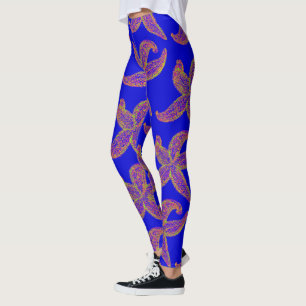 Legging Thunder_Cove, peixe-estrela grande, azul