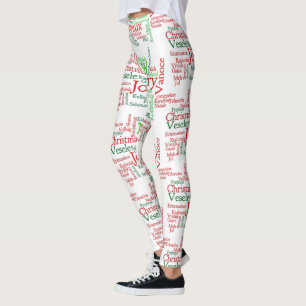 Legging Tidings De Natal Pelo Mundo