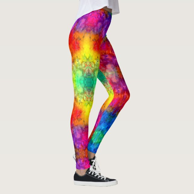 Legging Tie-Dye Bright Bold Arco-Íris (Direita)