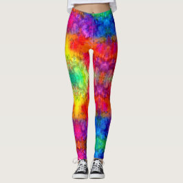 Legging Tie-Dye Bright Bold Arco-Íris