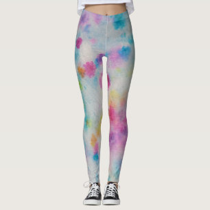 Legging Tie Dye Pastel Watercolor