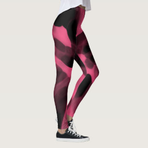 Legging Tie-dye rosa e preta