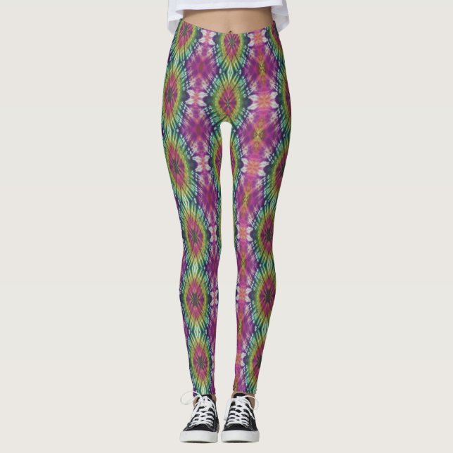 Legging Tie Dye Spiral Rosa (Frente)