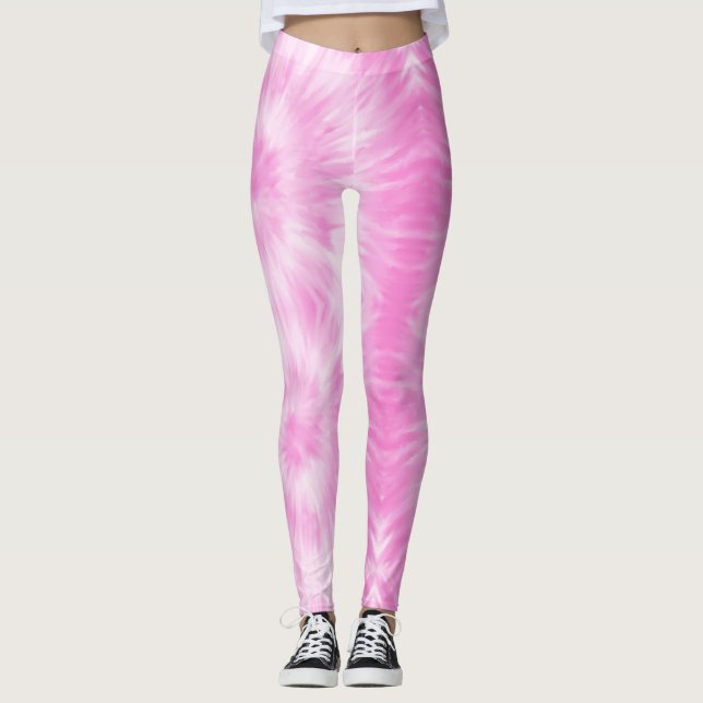 Legging Tiedye Pink Spiral Hippie Tie Dye    (Frente)