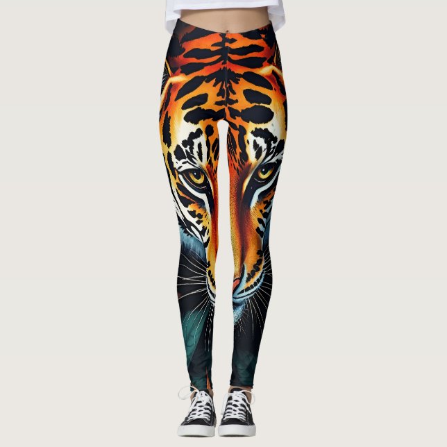 Legging “Tiger of Mine” – Colourful Tiger Portrait (Frente)