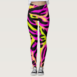 Legging Tiger Stripe Black Orange Wild