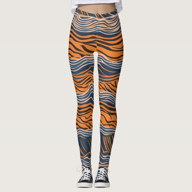 Legging Tiger Stripes Skin Inspirou Design (Frente)