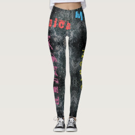 Legging Tights de Nome de Repetição Personalizada