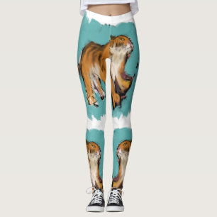 Legging Tigre chinês de desenho original bonito Ano Novo L
