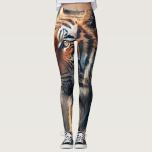 Legging Tigre Em Pernas De Impressão