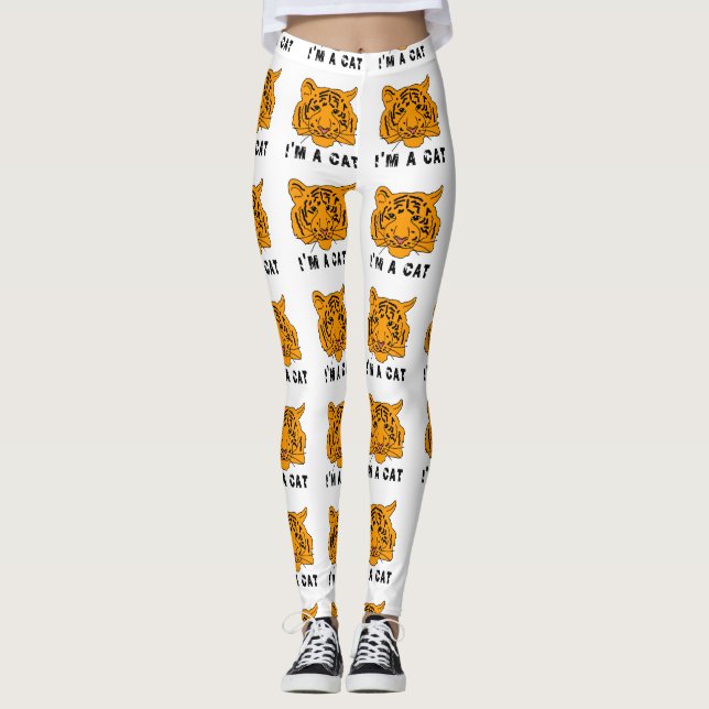 Legging Tigre Eu Sou Um Gato (Frente)
