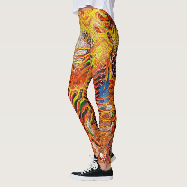 Legging Tigre Koi do fogo (Esquerda)