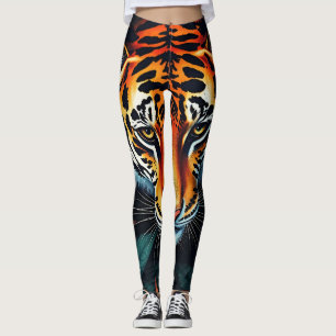 Legging “Tigre Meu” – Retrato Colorido de Tigre