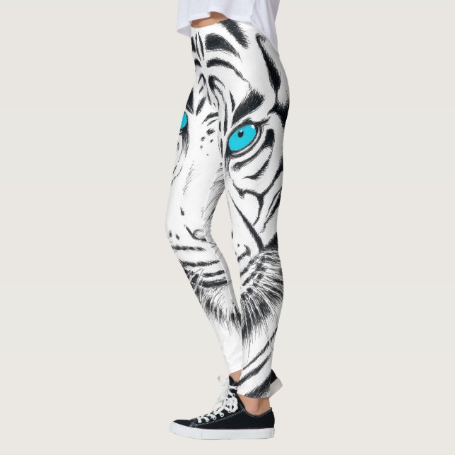 Legging Tigre-Tigre Branco (Esquerda)