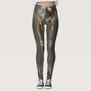 Legging Timber Wolf Wildlife design