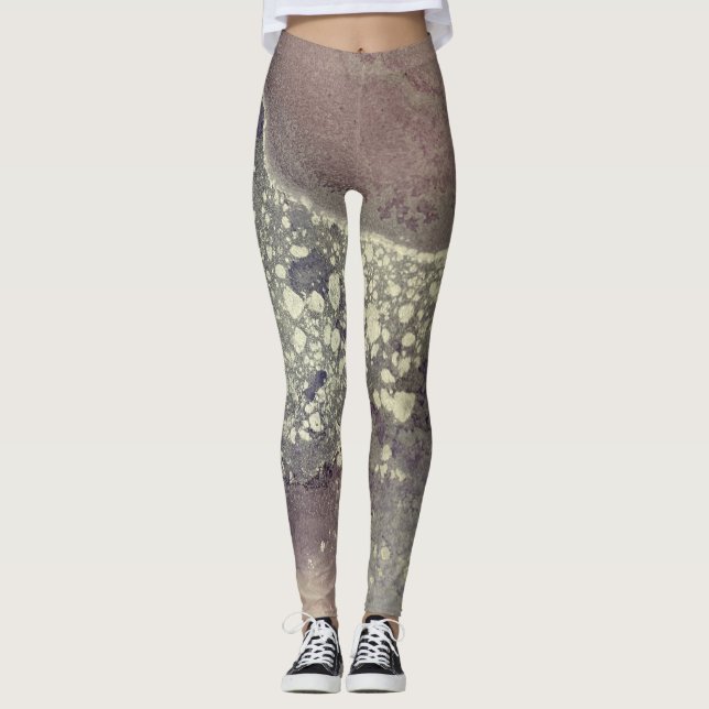 Legging Tinta Absoluta Alcoólica Rosa Roxo Cinza Prata (Frente)