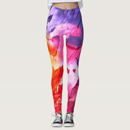 Legging Tinta Abstrato Moderna Colorida