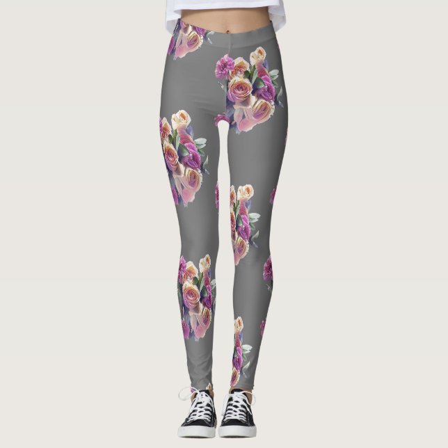 LEGGING TINTA DE BUOQUETE DAS FLORES (Frente)