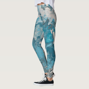 Legging Tinta de cor acrílica e Cinza em forma de tartarug