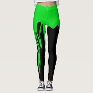 Legging Tinta de gotejamento verde