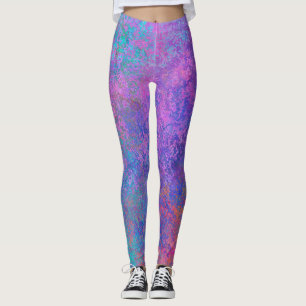 Legging Tinta em Álcool Arco-Íris, Abstrato brilhante Co
