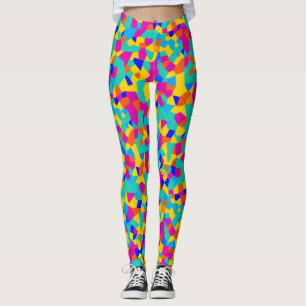 Legging Tinta Geométrica Colorida Colorida legal