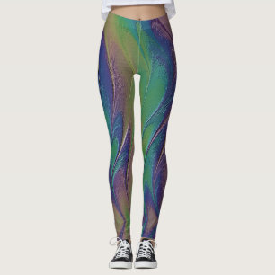 Legging Tinta Iridescente Arco-íris Cósmico