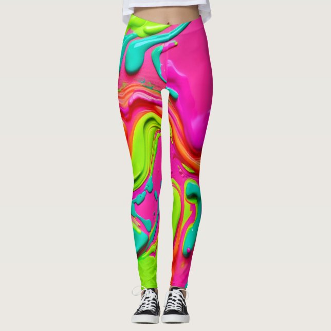 Legging Tinta líquida vibrante (Frente)
