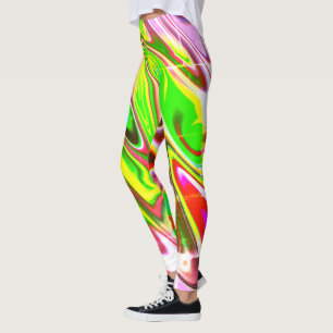 Legging Tinta Mármore Tie Dye Líquida Colorida