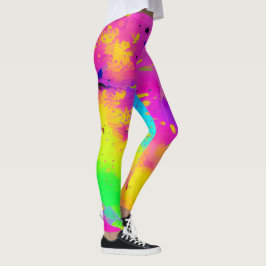 Legging Tinta Rosa E Mais Abstrato