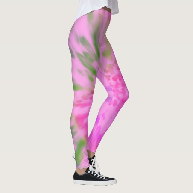 Legging Tinta rosa e verde (Direita)