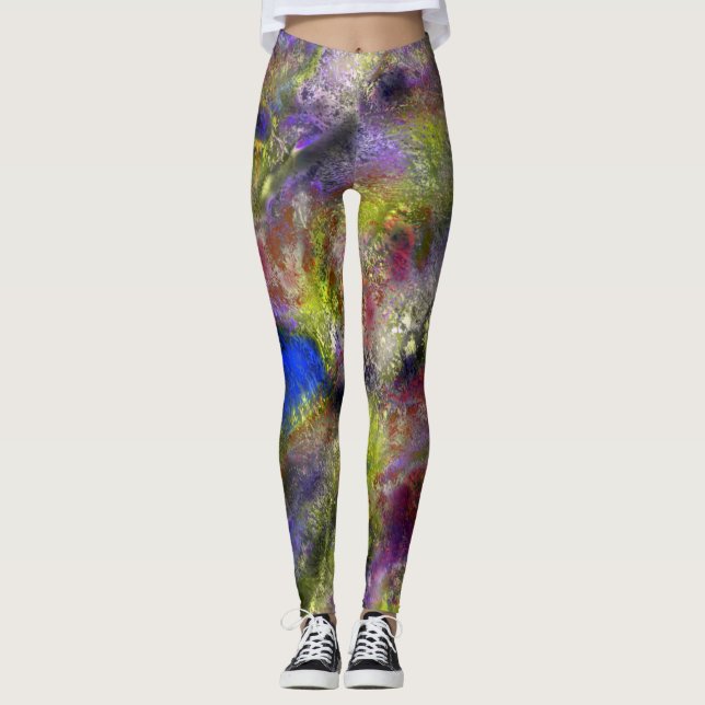 Legging Tinta vermelha estampada e lisa, de cor amarela, c (Frente)
