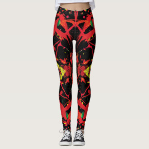 Legging Tinta vermelha, preta e surpreendente