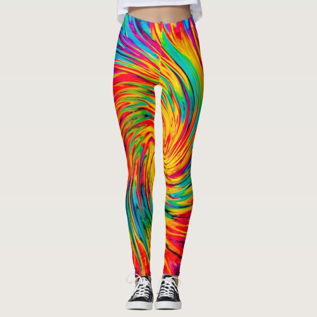 LEGGING TINTURA EM VENTO ABSTRATO (Frente)