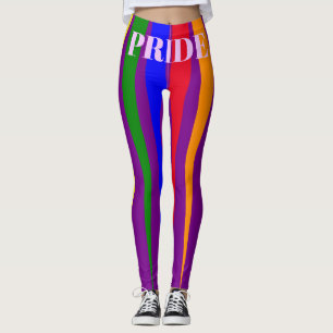 Legging Típica de PRIDE raios gay arco-íris roxos
