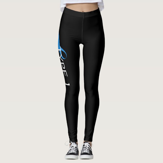 Legging Tipo - 1 ESPERANÇA da consciência da fita azul do (Frente)