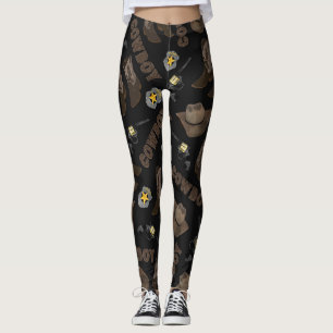 Legging Tipografia Cowboy Artsy Legal Brown Watercolor