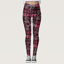 Legging Tipografia da Linhagem das Flores