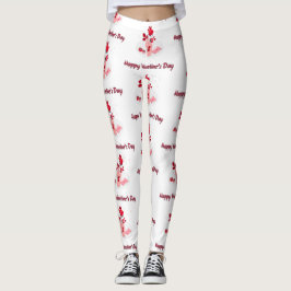 Legging Tipografia do Amor com Mão e Rosa