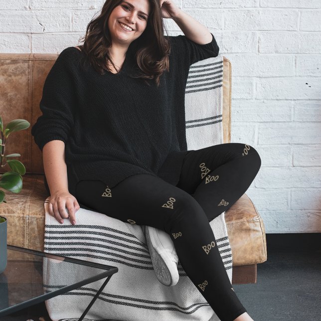 Legging Tipografia do dia das bruxas (Criador carregado)