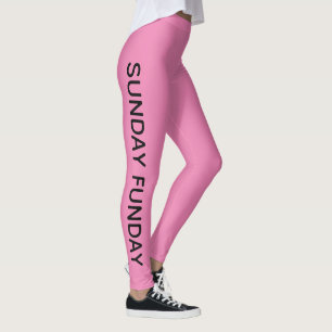 Legging tipografia simples do SUNDAY FUNDAY  