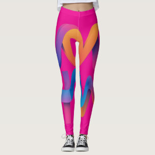 Legging Típografia vibrante e moderna "WowHow" - Camiseta