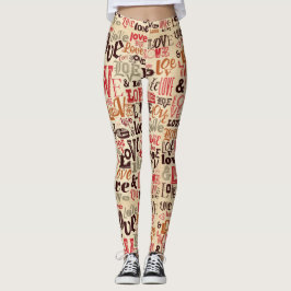 Legging Tipografia Vintage Love